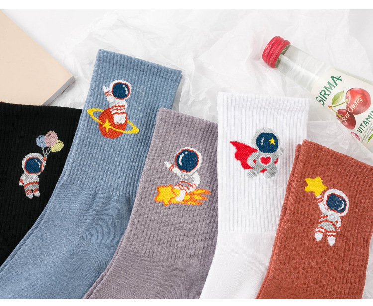 Astronaut Socks Women's Tube Socks Autumn And Winter Korean Cartoon Thick Stockings display picture 2