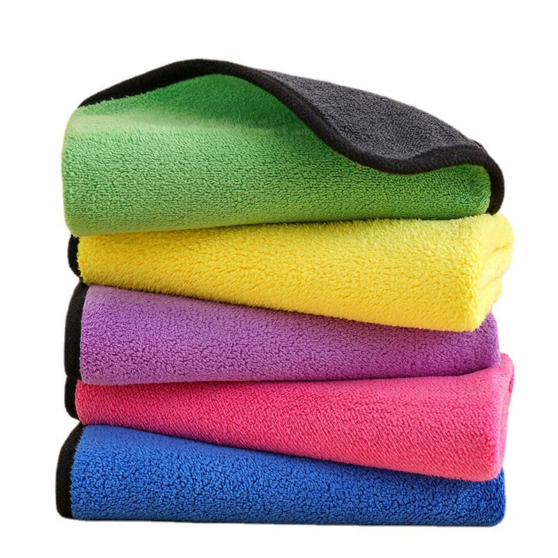 Microfiber Car Wash Towel, High-Density Double-Sided, Thick, Multiple Sizes (23×23–40×40 cm)