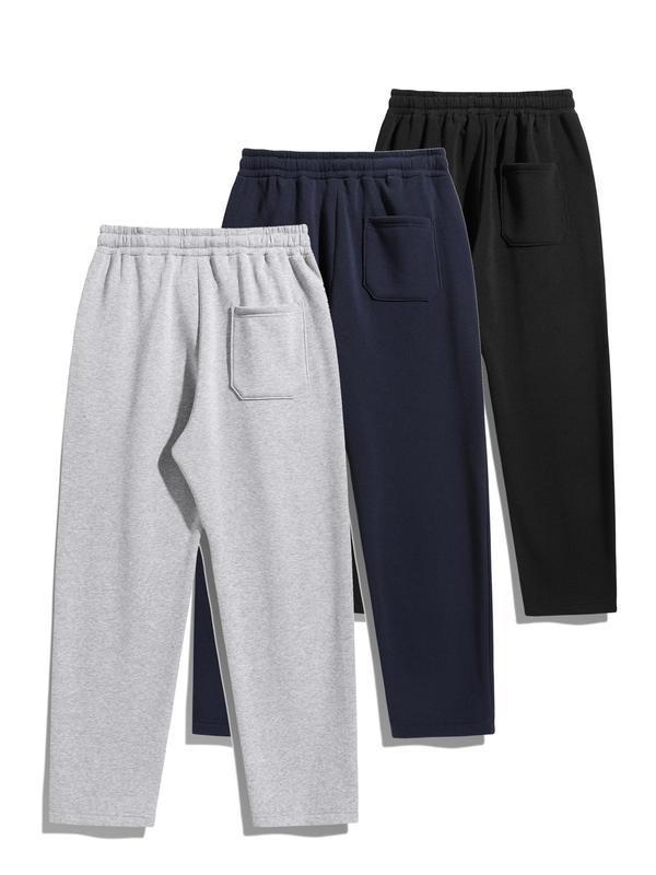 Men's Thermal Lined Drawstring Waist Casual Pants Loose Fit|undefined