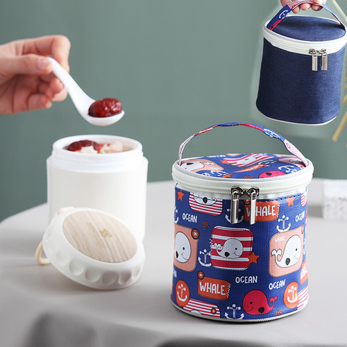 INS Internet celebrity soup cup insulation bag thickened aluminum foil Oxford cloth insulation bag portable water cup handbag insulation bag