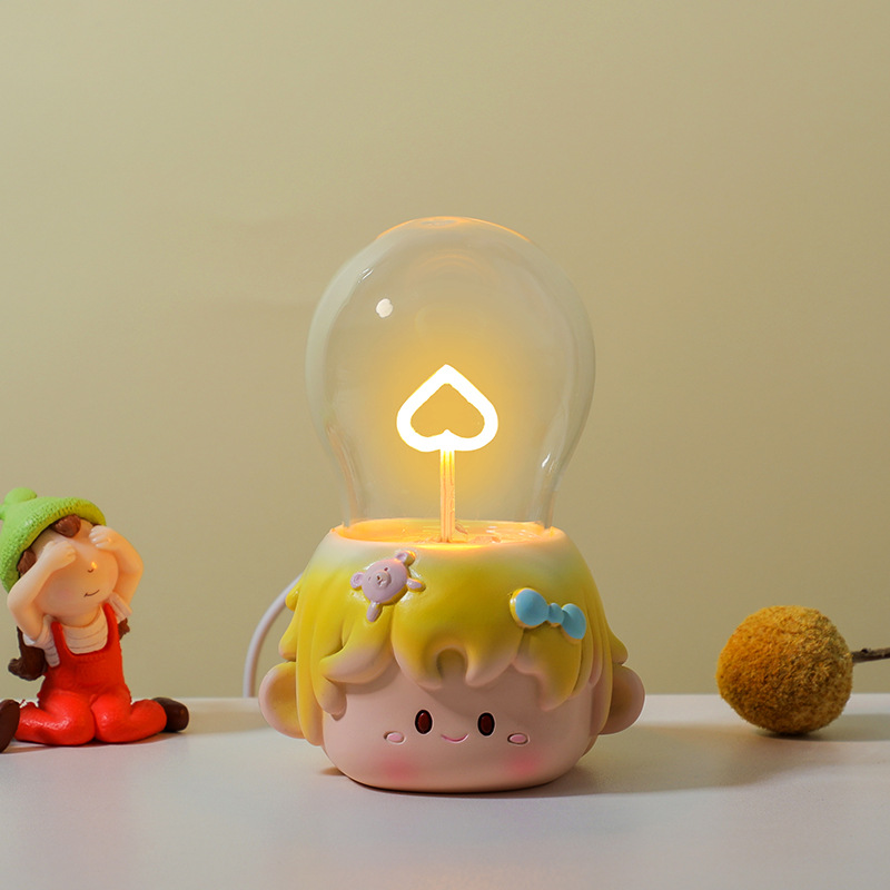 Lámpara de noche lámpara luminosa base de resina creativa para gatos adornos de animales decoración de escritorio exhibición artesanía regalos