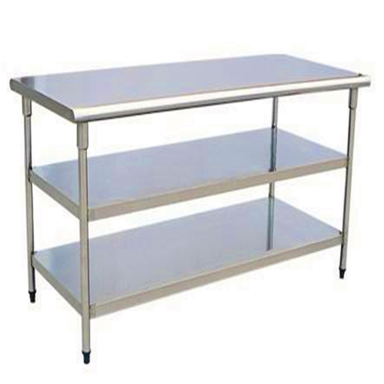 不锈钢工作台酒店双层三层饭店厨房操作台工作桌打荷台打包装台面