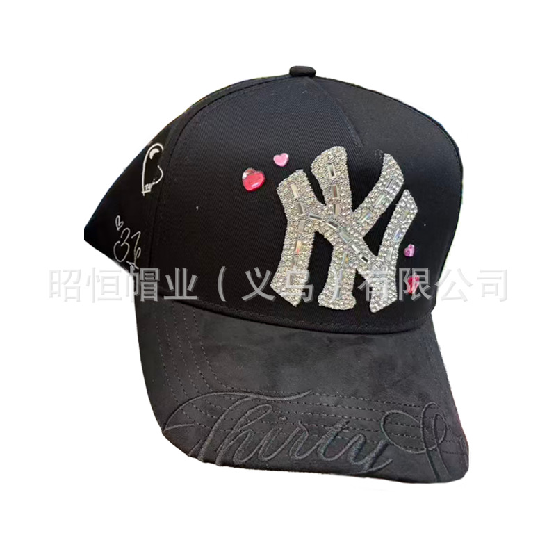 Comercio exterior transfronterizo de Nueva York sombreros de cara pequeña ajustable bordado lengua de pato estilo coreano sombreros de béisbol para hombres y mujeres al aire libre