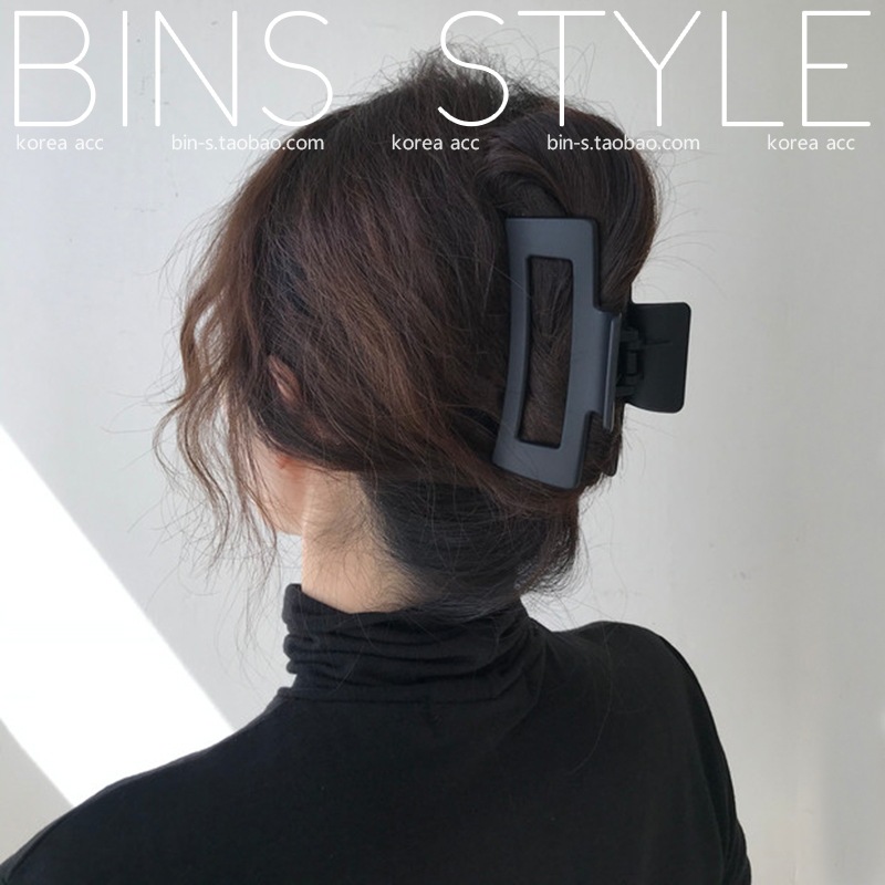 Clip de pelo negro pequeño clip de pelo femenino tocado Cabeza trasera horquilla alta Cola de Caballo horquilla fija clip de tiburón grande al por mayor