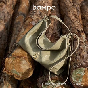BAMPO Banpo Mianmian Bags in the first layer cowhpit bag new counters, commute cross -body shoulders HOBO bag