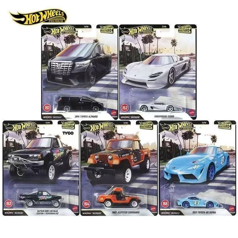 Hot Wheels Gjt68 Garden Avenue Series Iron Base Rubber Tire Toyota Ford Lamborghini Alloy Car Model