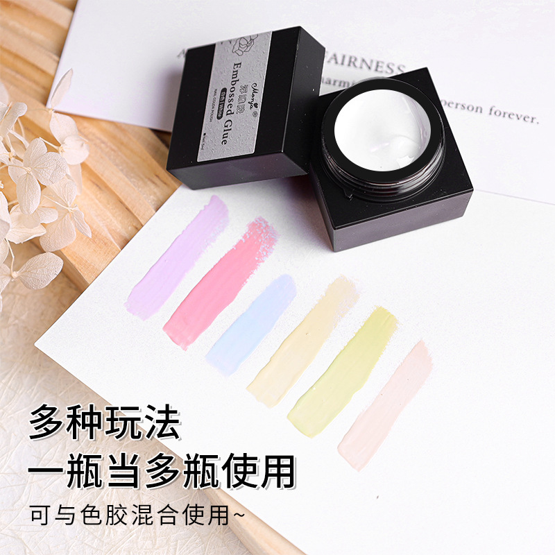 Pegamento de alivio de uñas de estilo japonés pegamento de fototerapia pintura línea de dibujo espejo de alivio tridimensional de plata dorada pegamento de esmalte de uñas al por mayor