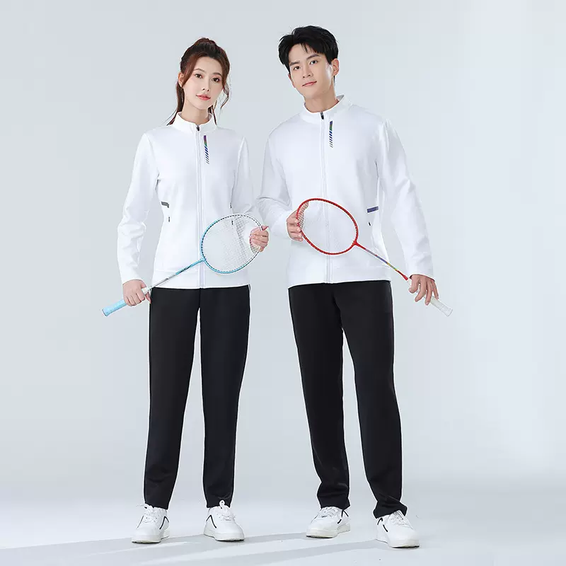 2024新款长袖羽毛球服训练服秋冬成人运动团体出男女场服套装印制