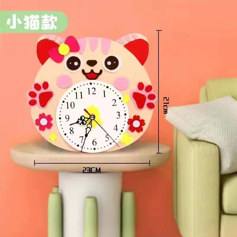 フェルト時計diy手作り不織布材料バッグ手作り時計自作時計飾りストラップ|undefined