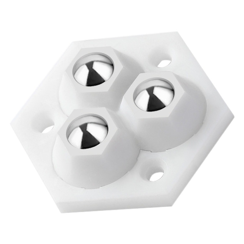 Paste universal wheel new home Double Ball punch-Free wear-resistant load-bearing mute household hardware accessories small pulley