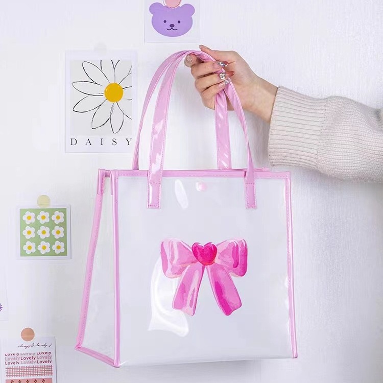 夏季PVC半透明防水礼品袋可爱节日活动生日礼物毕业卡通果冻包