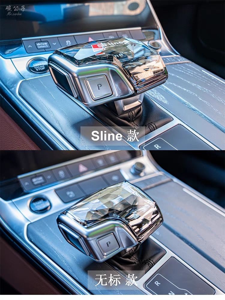 Suitable for Audi Crystal Gear Shift Knob Cover A4L/Q5L/Q7/A5/A6L/A8 Interior Modification Special Crystal Gear Shift Knob