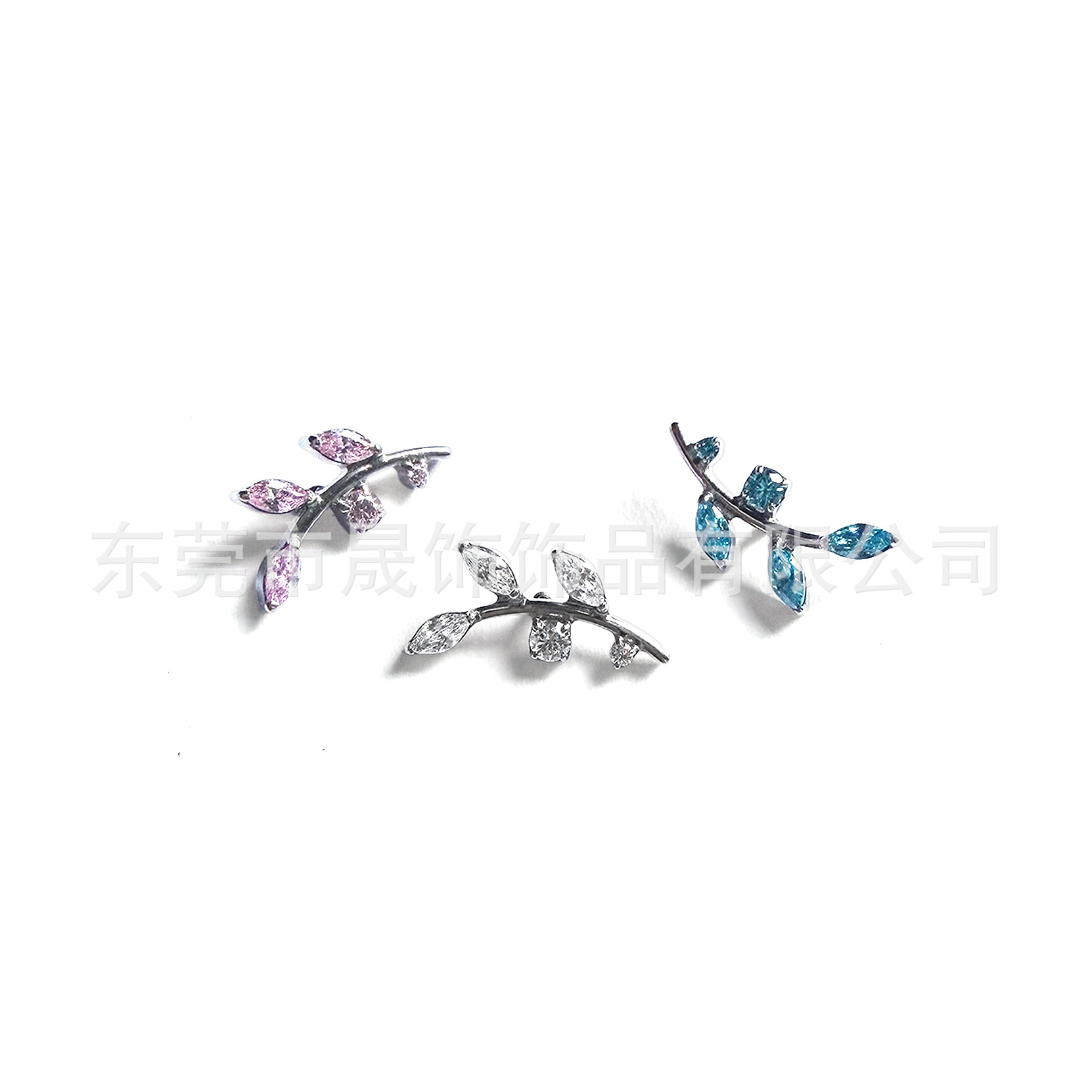 F136 Titanium Alloy 树枝型 Ear Stud Studded 5A Cubic Zirconia Helix Cartilage Stud G23 Titanium Internal Thread Labret Stud Piercing Jewelry
