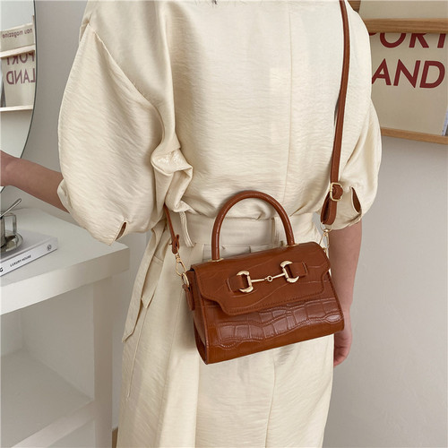 Manufacturer wholesale small handbags for women  new Korean style trendy stone pattern small square bag simple shoulder crossbody bag