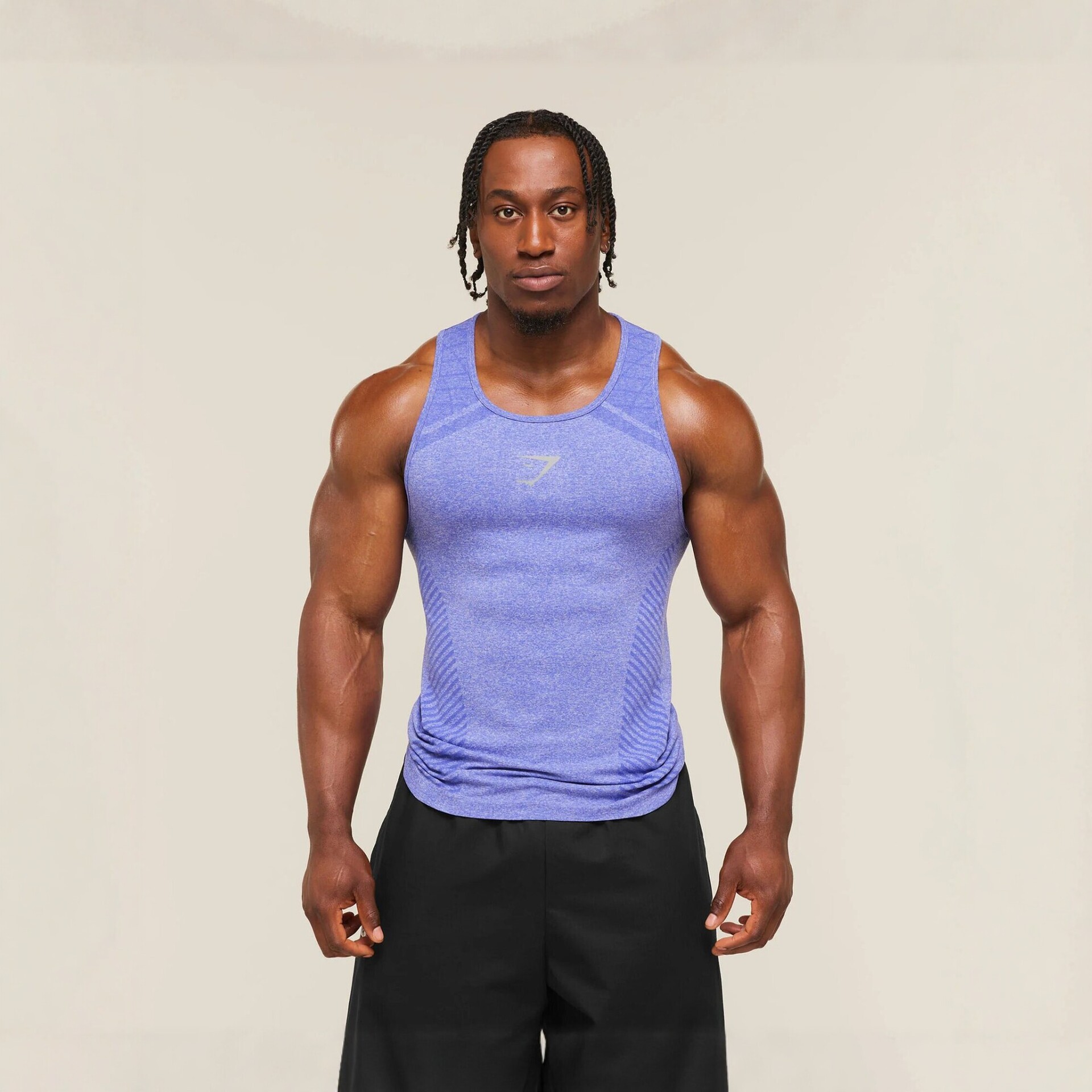 GYMSHAR New European and American Men's Quick-Dry Fitness Vest High-Elastic Breathable Sleeveless Sports Tank Top for Muscle Training