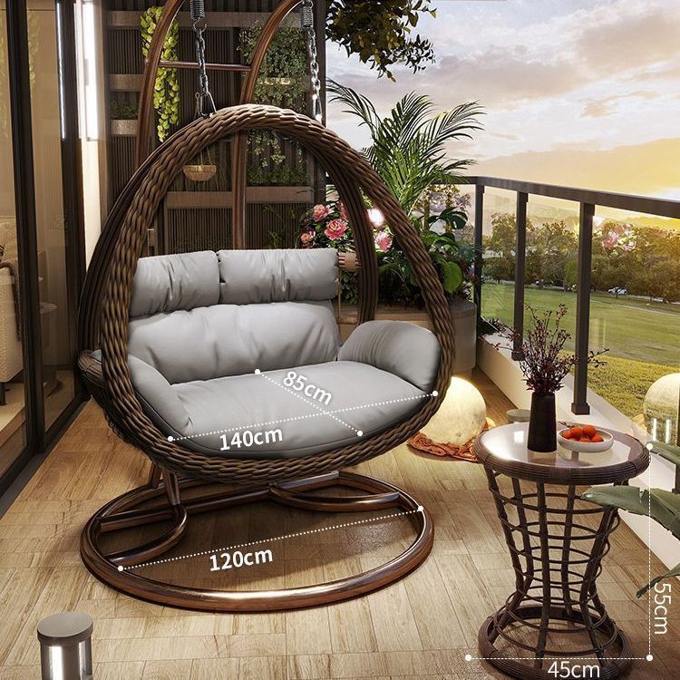 Cestas de suspensión al aire libre casera swing nido de pájaros silla de caña silla de patio doble mecedora hamaca interior balcón silla perezosa