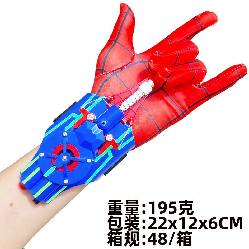 Spider-Man transmisor spinning guantes genuinos reales cuerda automática spinning seda de araña negro tecnología juguetes para niños