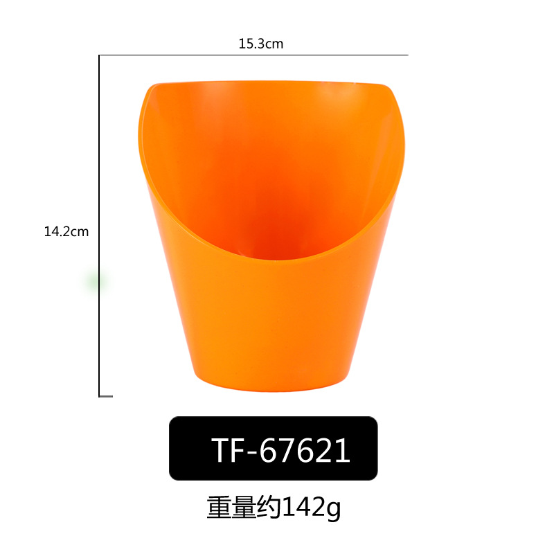 PP porcelana-como colorido oblicuo Tazón de fuente Cubo de lechuga Tazón verde vegetal cubo vegetal creativo restaurante comercial Ensalada de frutas Tazón