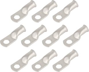 Riocan 10Pcs 4 Awg-5\/16" (M8) Tin Ring Terminal No.4 Copper Wire Lug Battery