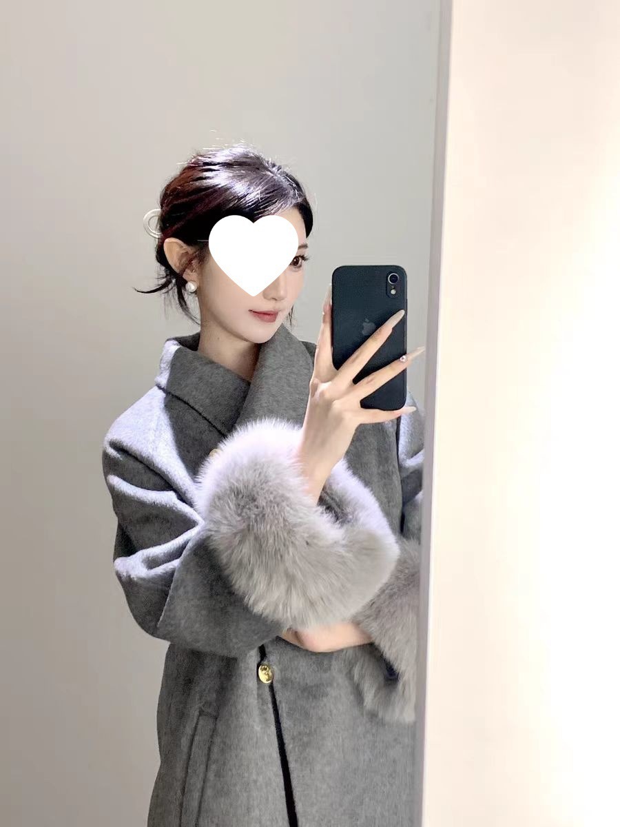 Women's Mid-length Woolen Trench Coat For Autumn And Winter_voghion.com