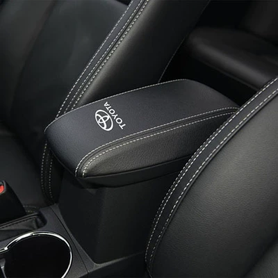 Sürətlər qutusu və əl tormozu başlıqları Armrest Case Leather Cover Ralink - black-leather-gray-line-is-marked