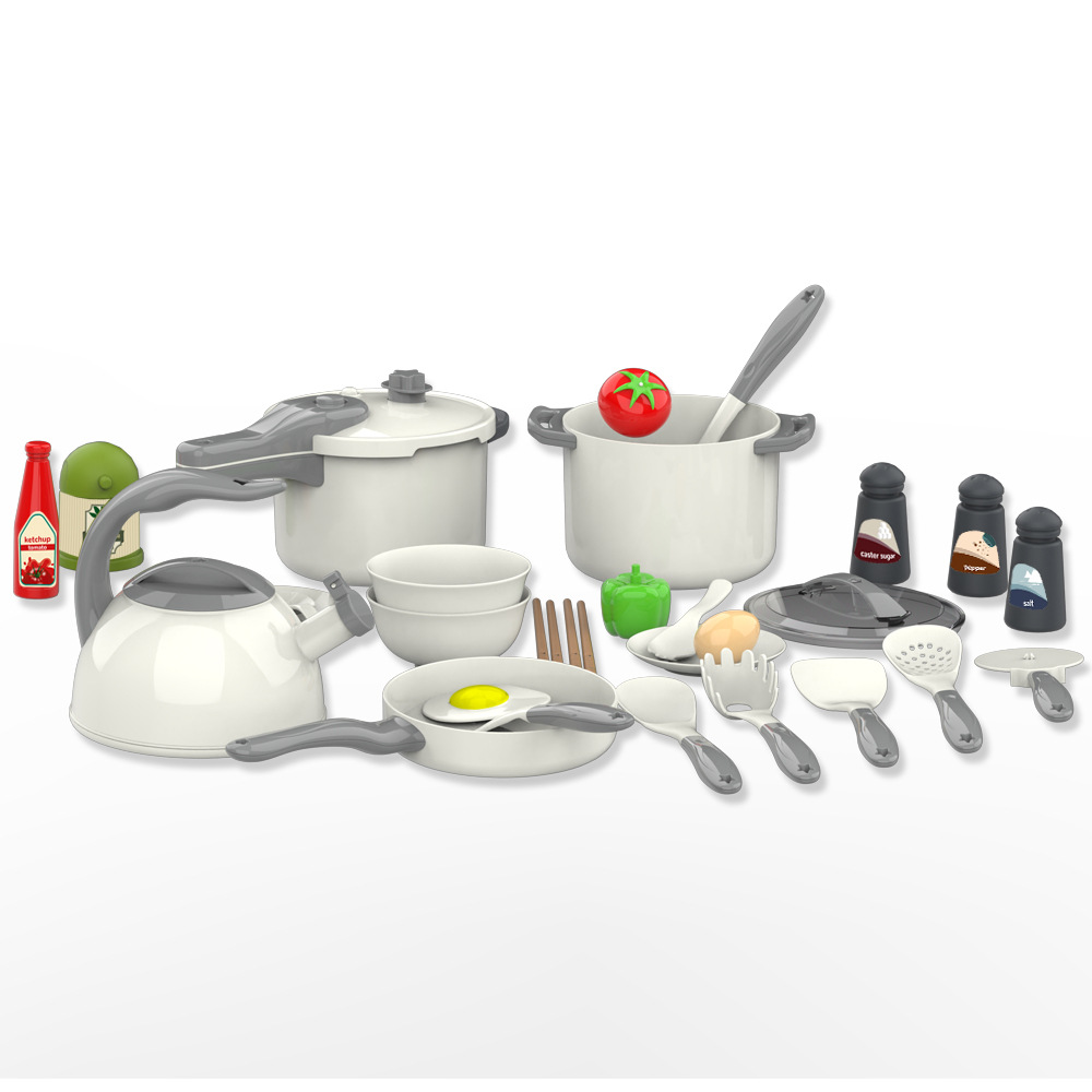 Interés infantil transfronterizo comidas caseras juguetes de cocina conjuntos de acertijos simulación creativa interactiva cognición juguetes de cocina