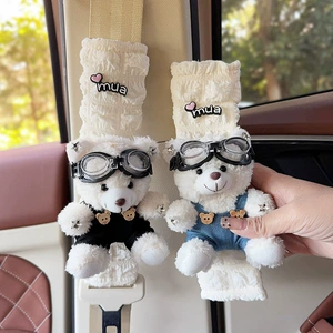 Plush Ayı Avtomobil Kəməri Çiyin Örtüyü, Yaradıcı Daxili Bəzək Qadınlar Üçün