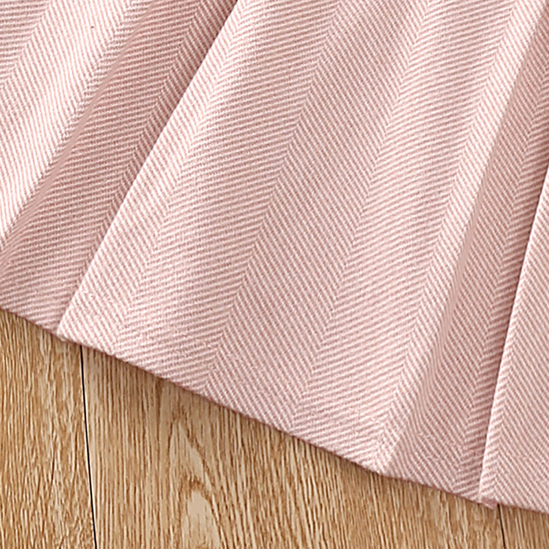 Set primavera e autunno edizione coreana Top lavorato a maglia a maniche lunghe per bambina con gonna con cinturino Abbigliamento per bambini_voghion.com