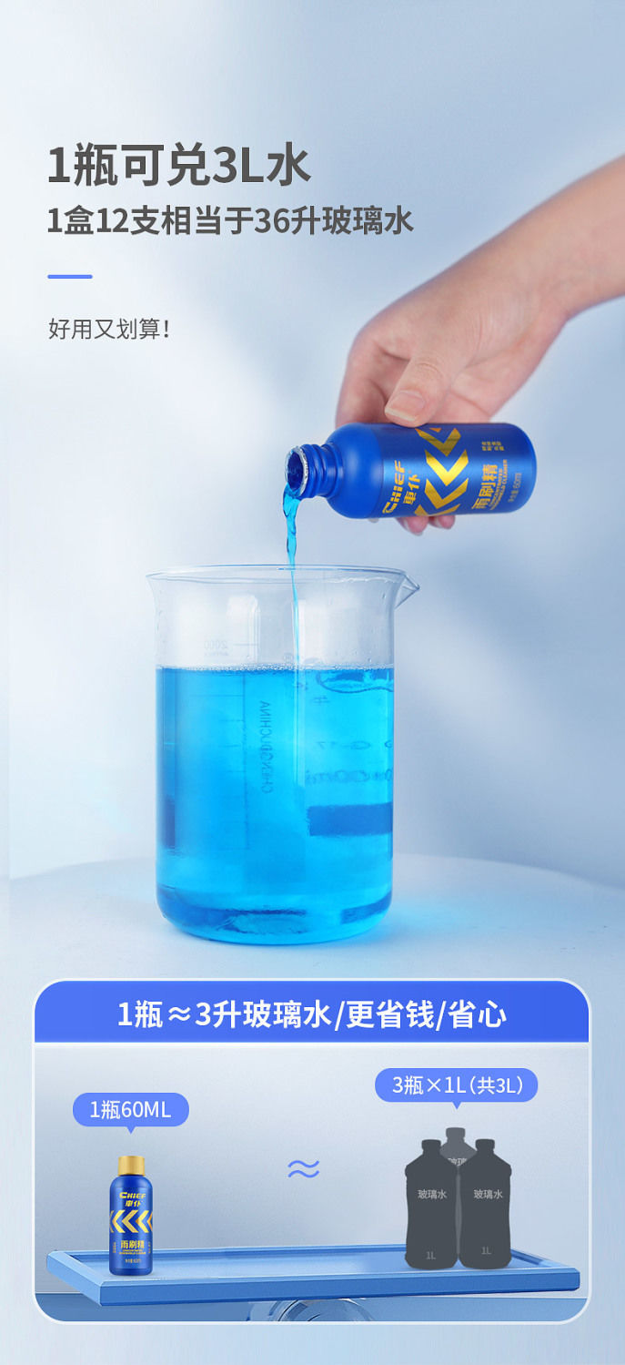 Car Servant Aromatic Wiper Essence 60ml Single Bottle Car Glass Water Wiper Water Concentrated Wiper Essence Glass Cleaning Agent