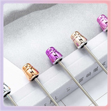 ✅新款串珠笔 现货UV电镀DIY创意串珠笔批发可印刷塑料串珠圆珠笔