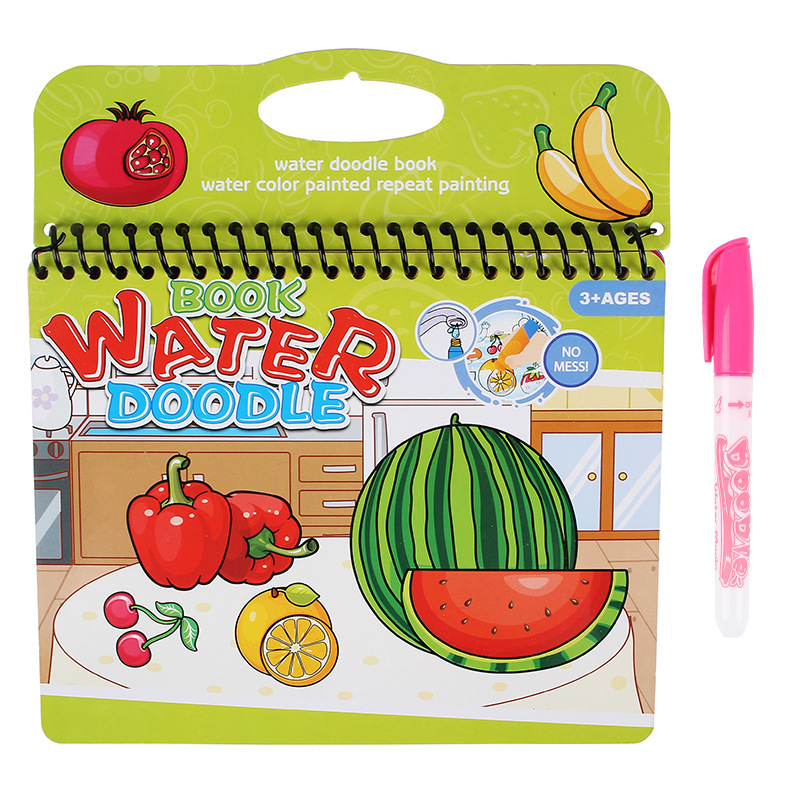Libro Mágico de Pintura con Agua de Dibujos Animados para Niños de Papel Reutilizable image 11