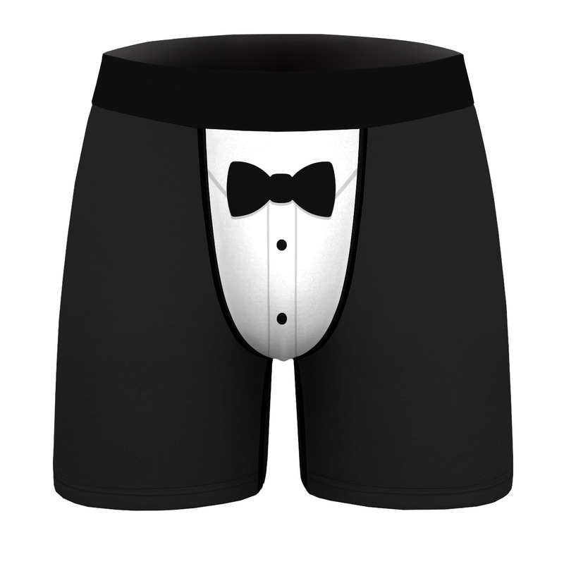 3D Digital Printing Cross-Border Comfortable Inner Wear Boxer Briefs New Christmas Men's Fashionable Breathable Polyester Underwear