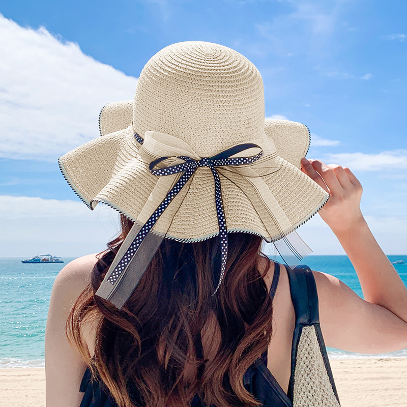 Women's Vacation Solid Color Big Eaves Straw Hat display picture 7