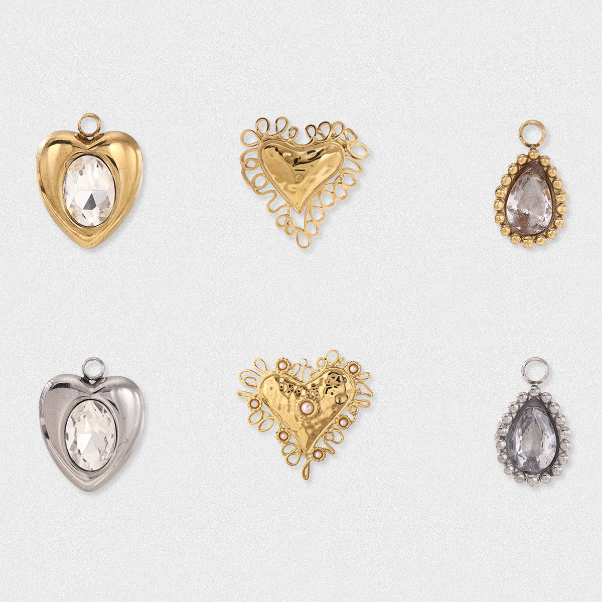 Decoding European and American Titanium Steel Necklaces, Accessible Luxury Niche Accessories, DIY Jewelry, Cross-Border Hot-Selling Pendants, Zircon Heart Accessories