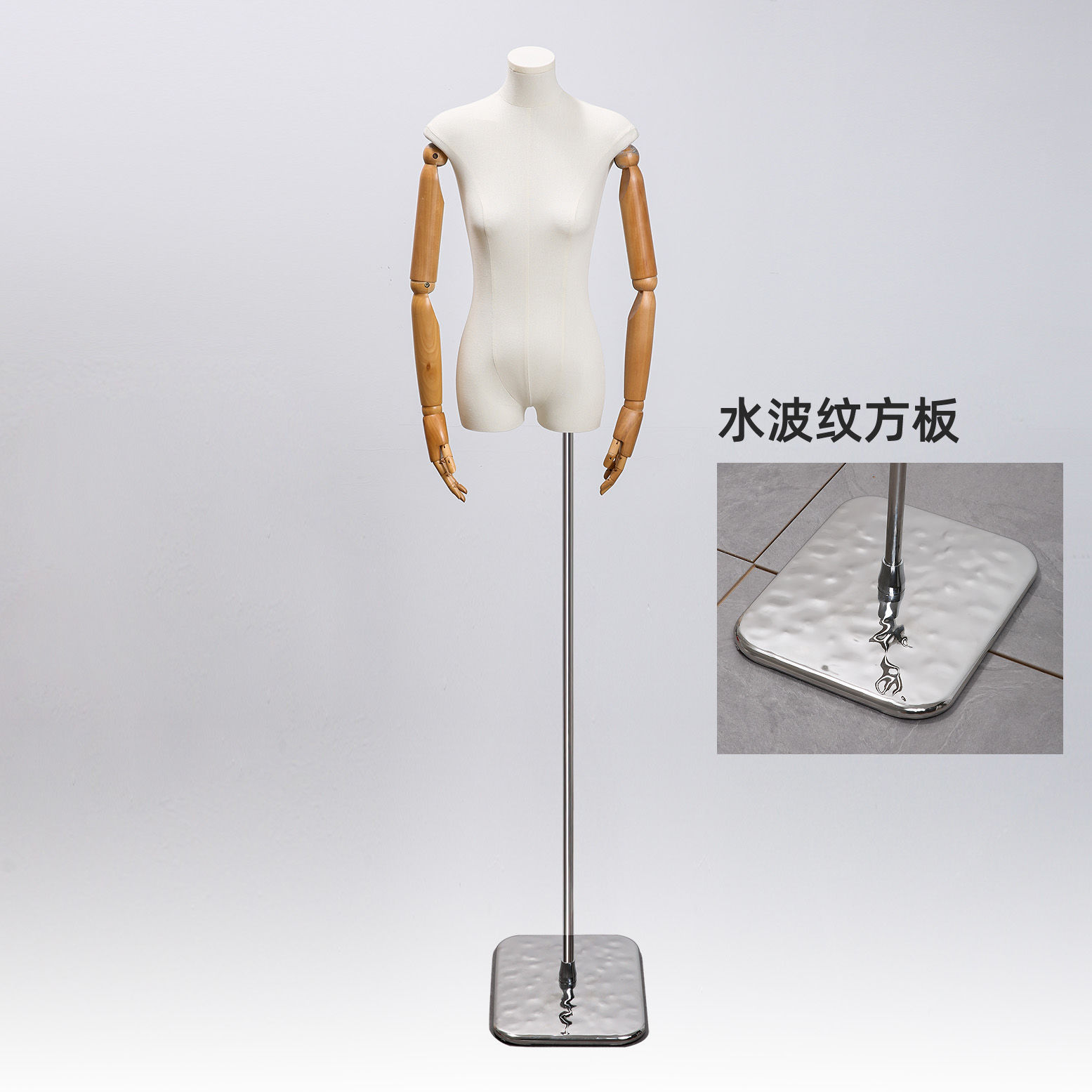 Tienda de ropa de estilo coreano cuerpo plano de alto nivel de mujer mitad de ventana de ropa de mujer muñeca plataforma de exhibición de cuerpo grueso nuevo pecho pequeño