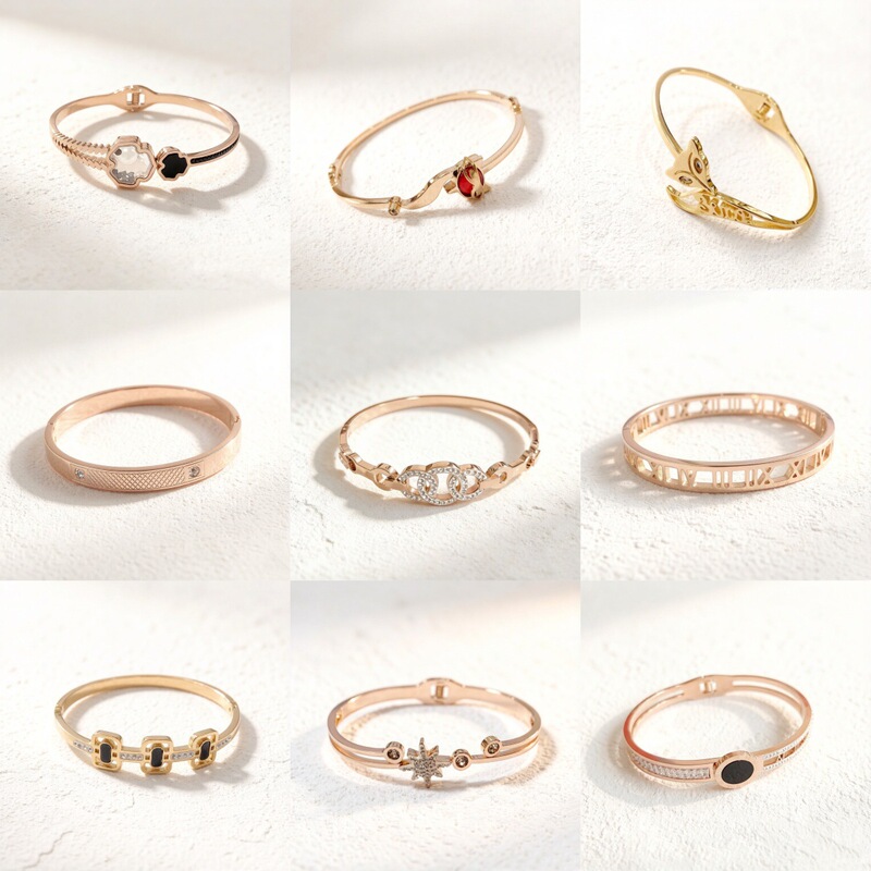 Special price explosion titanium steel bracelet women's fashion letter trend simple buckle high quality color retaining bracelet jewelry Special price explosion titanium steel bracelet women's fashion letter trend simple buckle high quality color retaining bracelet jewelry