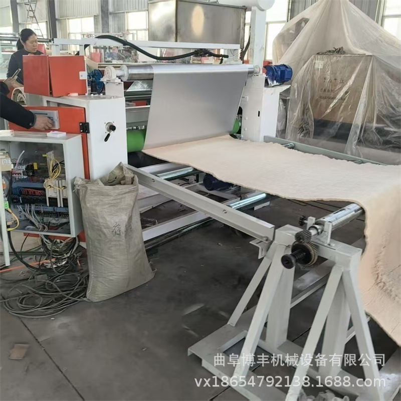 Aluminum Foil Fiberglass Cloth Insulation Cotton Composite Machine Aluminum Silicate Needle Punched Blanket Gluing Machine Ceramic Fiber Cotton Lamination Machine