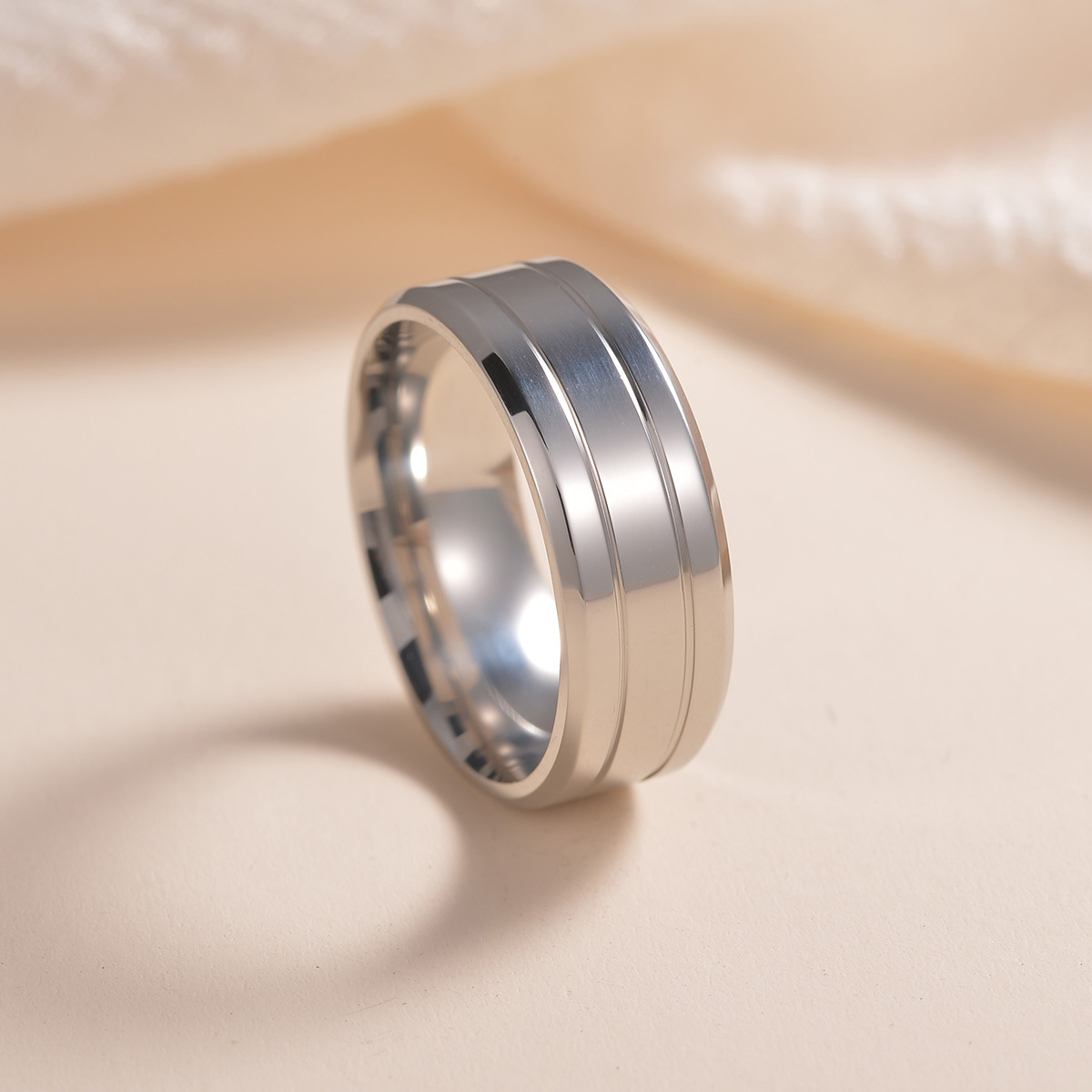 Black Plated Plating Material Rings Classification Basic Simple Style Geometric 201 Stainless Steel Plating Black Plated Men'S Rings