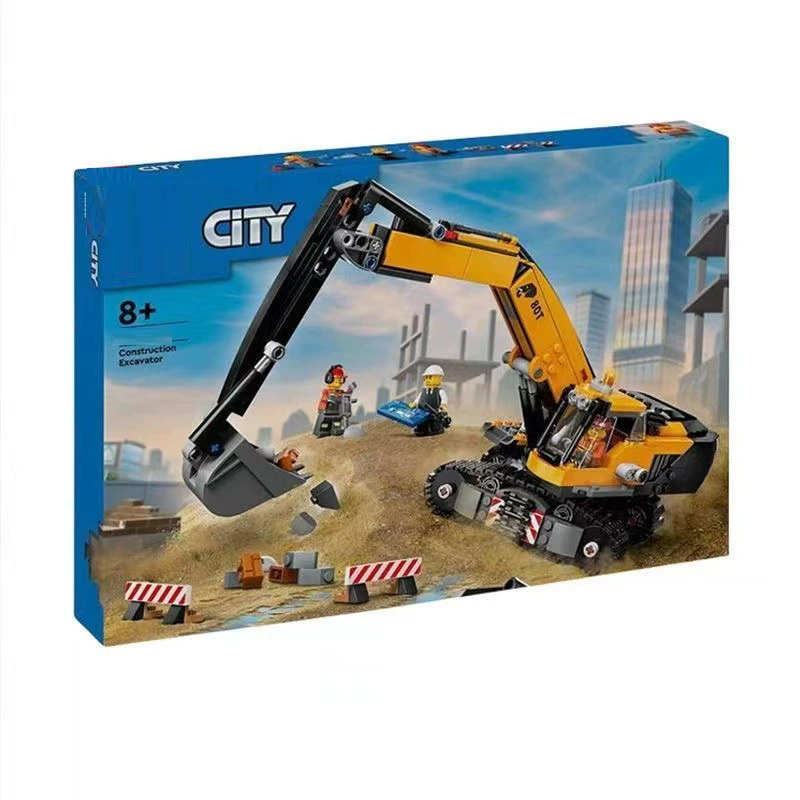 Yellow constructor, excavator, toy car for boys, Birthday gift