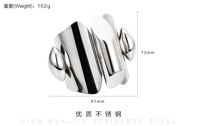 18K Gold Plated Plating Material PVD Coated 18K Gold Plated Geometric Stainless Steel Fashion Waterproof Non Tarnish