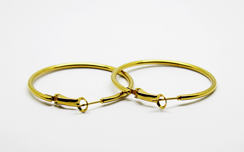 Simple Style Geometric Stainless Steel Plating Earrings 1 Pair