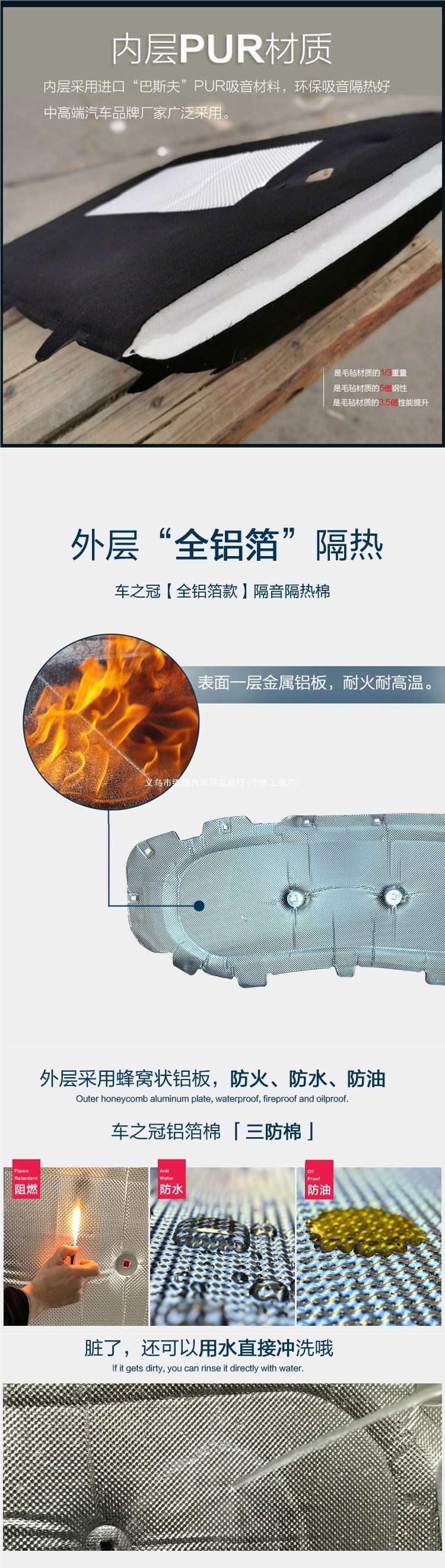 Suitable for 2024 and 2025 Tiguan L models: soundproofing and heat-insulating cotton for the car engine hood, specifically designed for this model