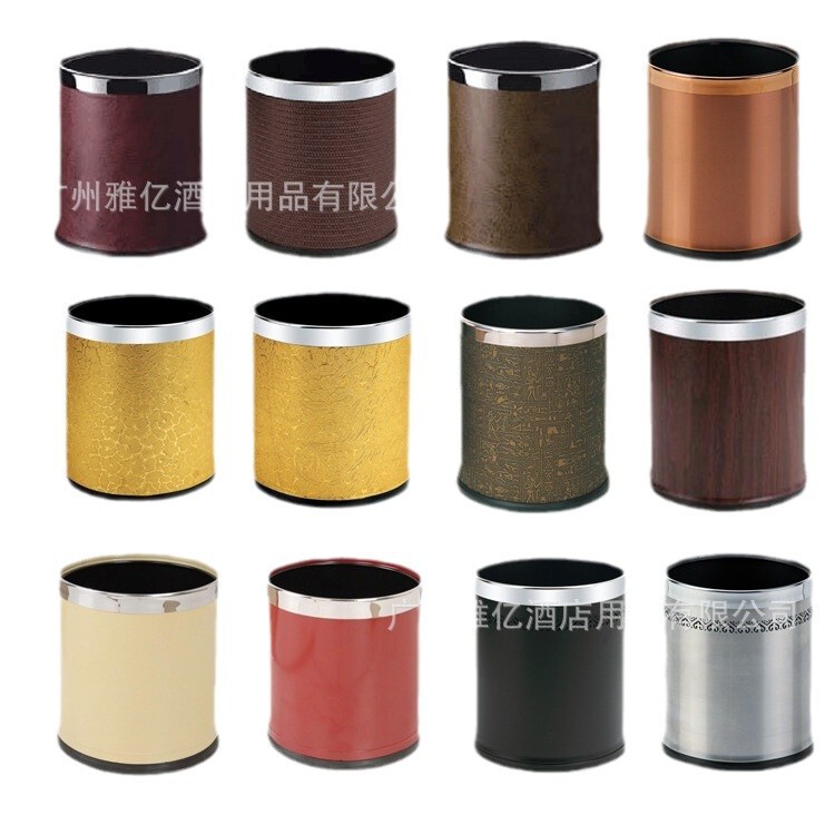 ホテル用丸型二層式ゴミ箱 直投式 蓋なし 10L 客室用ゴミ箱 オフィス KTV 民宿 トイレ用 10L ゴミ箱|undefined