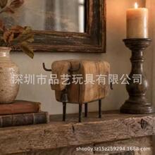 跨境创意复古雕像牛羊摆件美式乡村风家居桌面场景摆件创意礼品