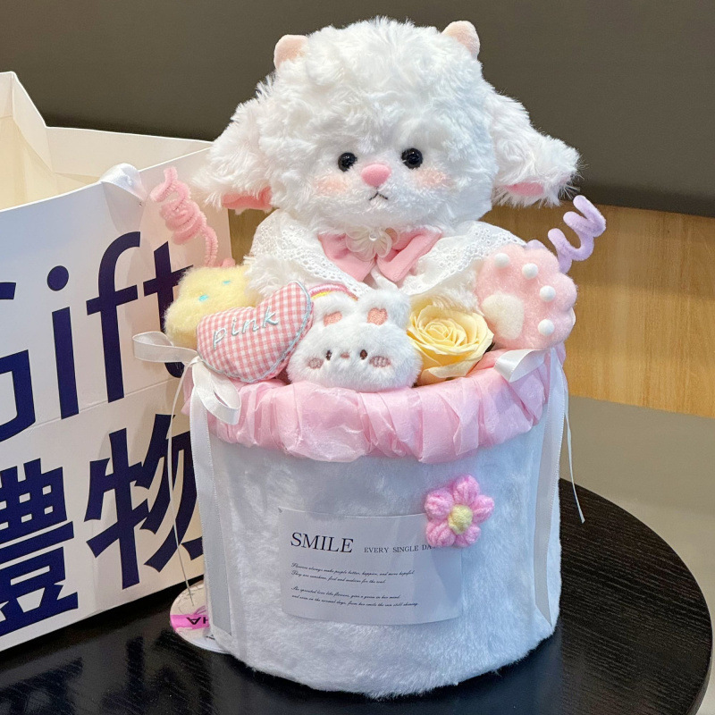 プリンセスラム漫画人形ブーケ親友の誕生日プレゼント女の子友人ぬいぐるみ中国のバレンタインデー|undefined
