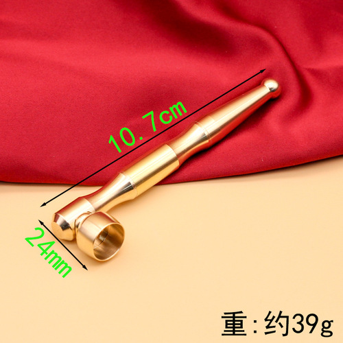 Brass pipe short cigarette holder portable copper cigarette rod with filter element dry cigarette dual-purpose removable cleaning wholesale