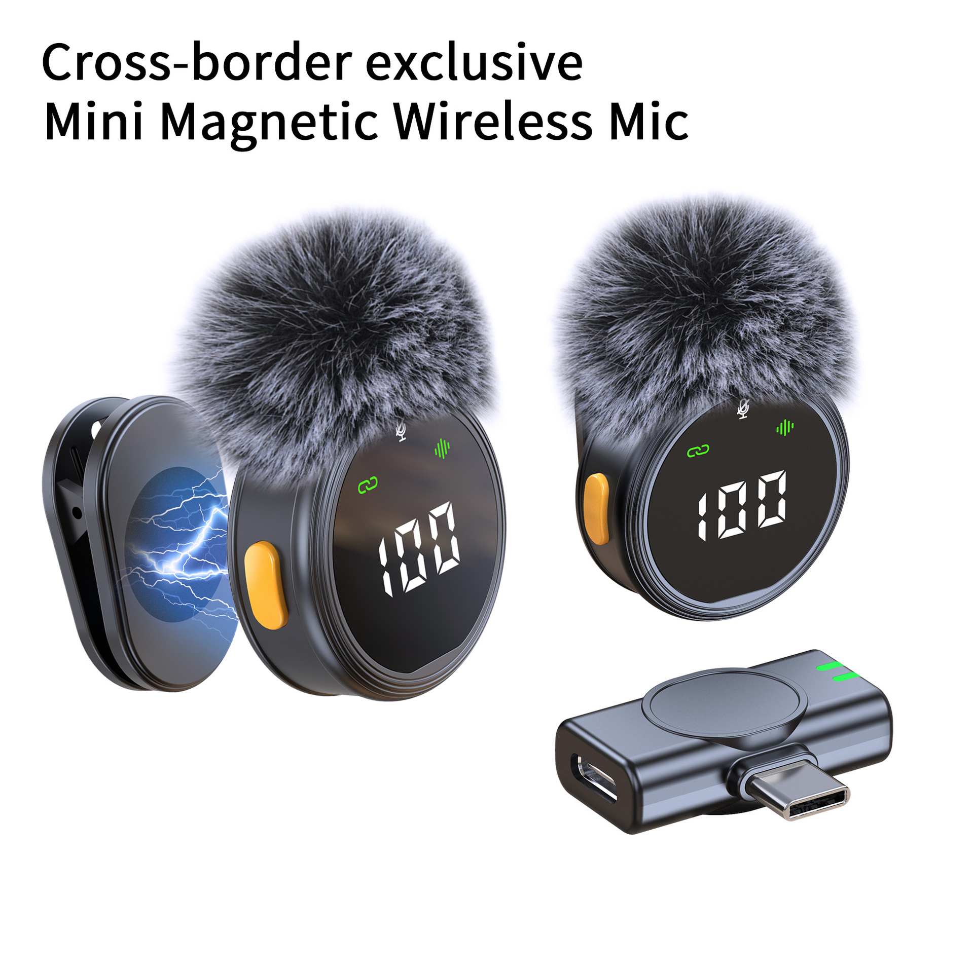 Original Factory Digital Display Private Model H26 Wireless Lavalier Microphone Outdoor Video Live Broadcast Noise Reduction High-Definition Radio Small Microphone