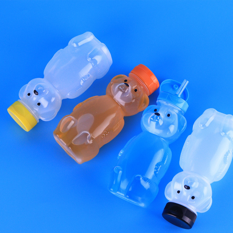 卸売 pe クマボトルクリエイティブ透明ミルクティーボトル暴力クマ学習ドリンクカッププラスチック飲料ボトル蜂蜜包装ボトル|undefined