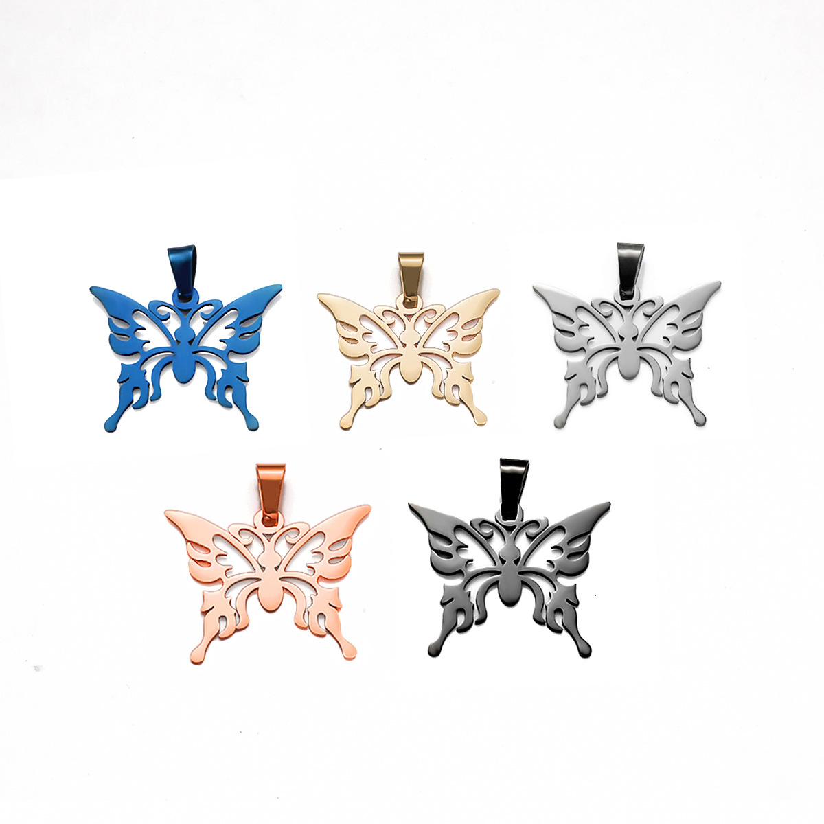 Titanium Steel Material 1 Piece 49*28*1.8 50*28*1.8 Hole 1~1.9mm Titanium Steel Geometric Customization Laser Engraving Pendant Chain DIY Jewelry Accessories