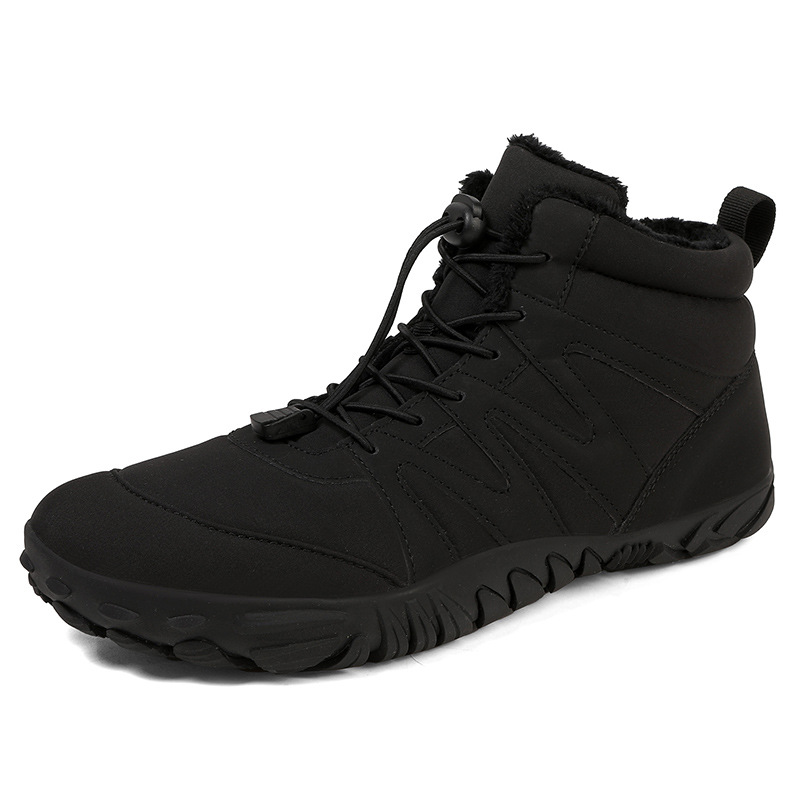 Zapatos deportivos de algodón transfronterizos al aire libre hombres y mujeres con botas cálidas de lana resistentes al desgaste antiesquí zapatos de pareja de invierno gruesos